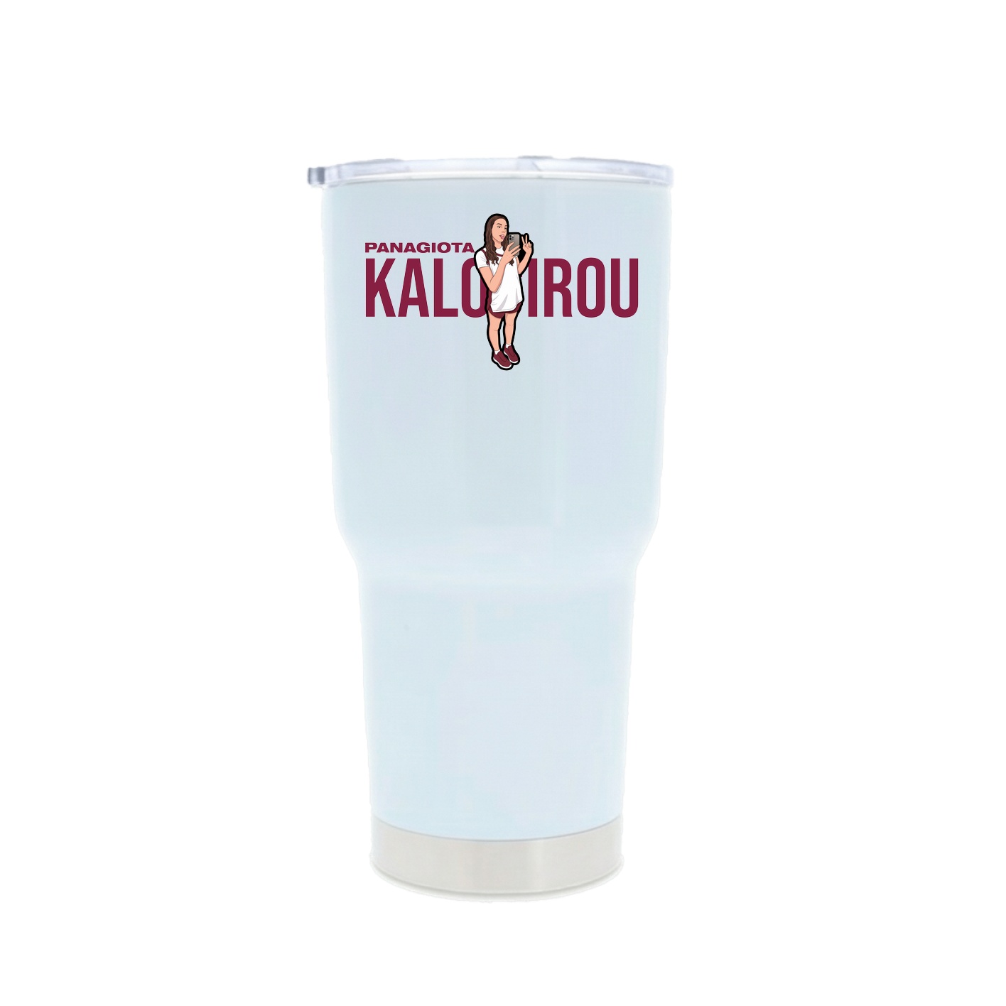 30oz Stainless Steel Tumbler — Player Name in White