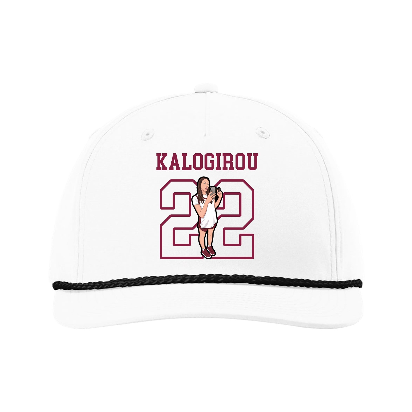 Five-Panel Classic Rope Cap — Shirsey in White