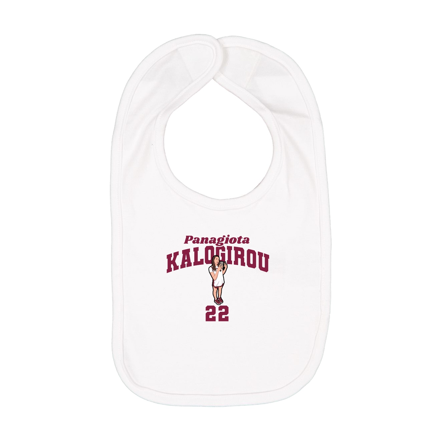 Infant Bib — Signature Arch in White