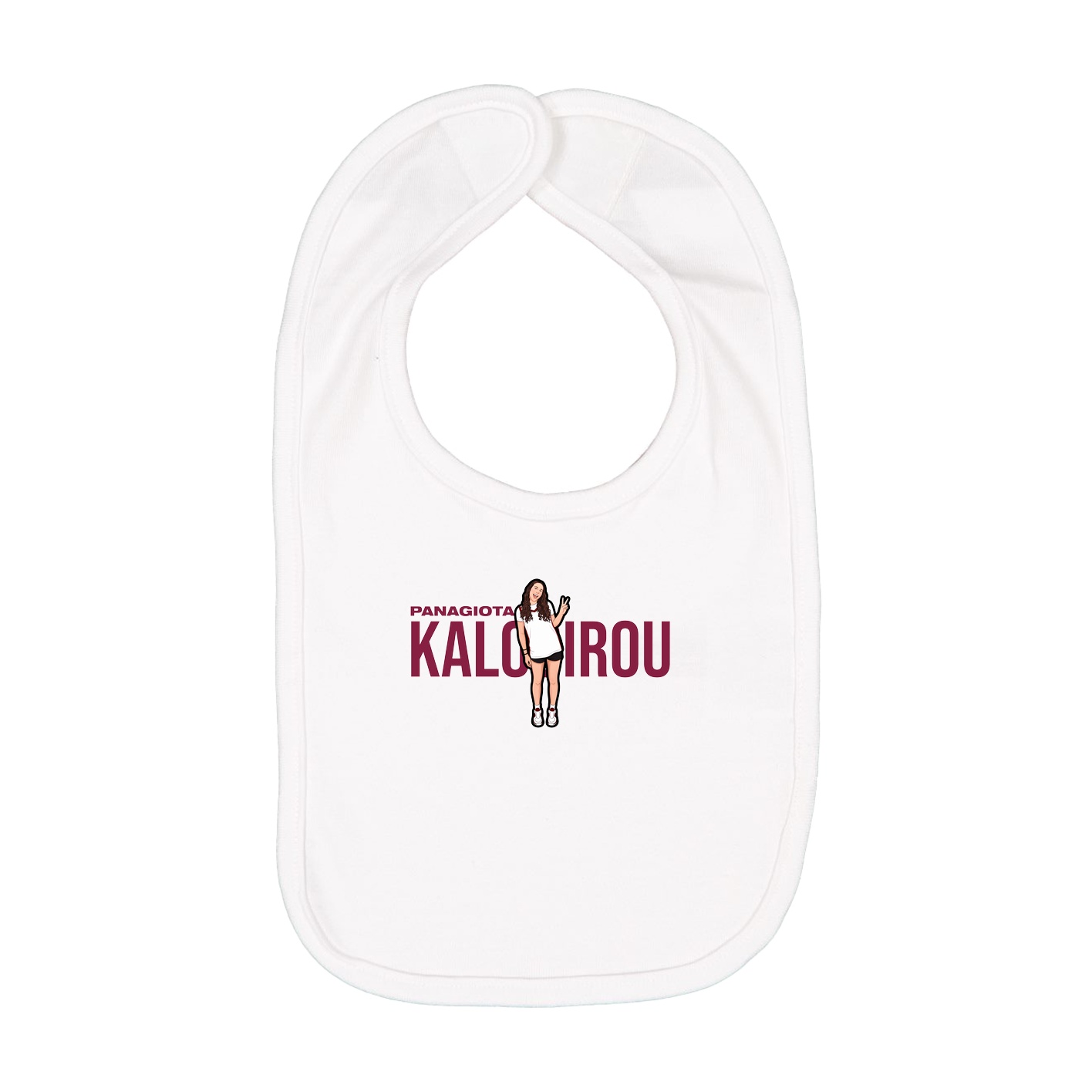 Infant Bib — Player Name in White