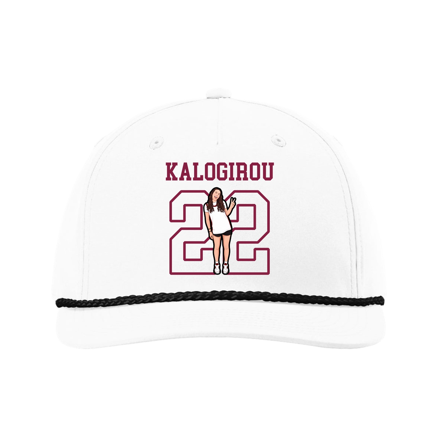 Five-Panel Classic Rope Cap — Shirsey in White