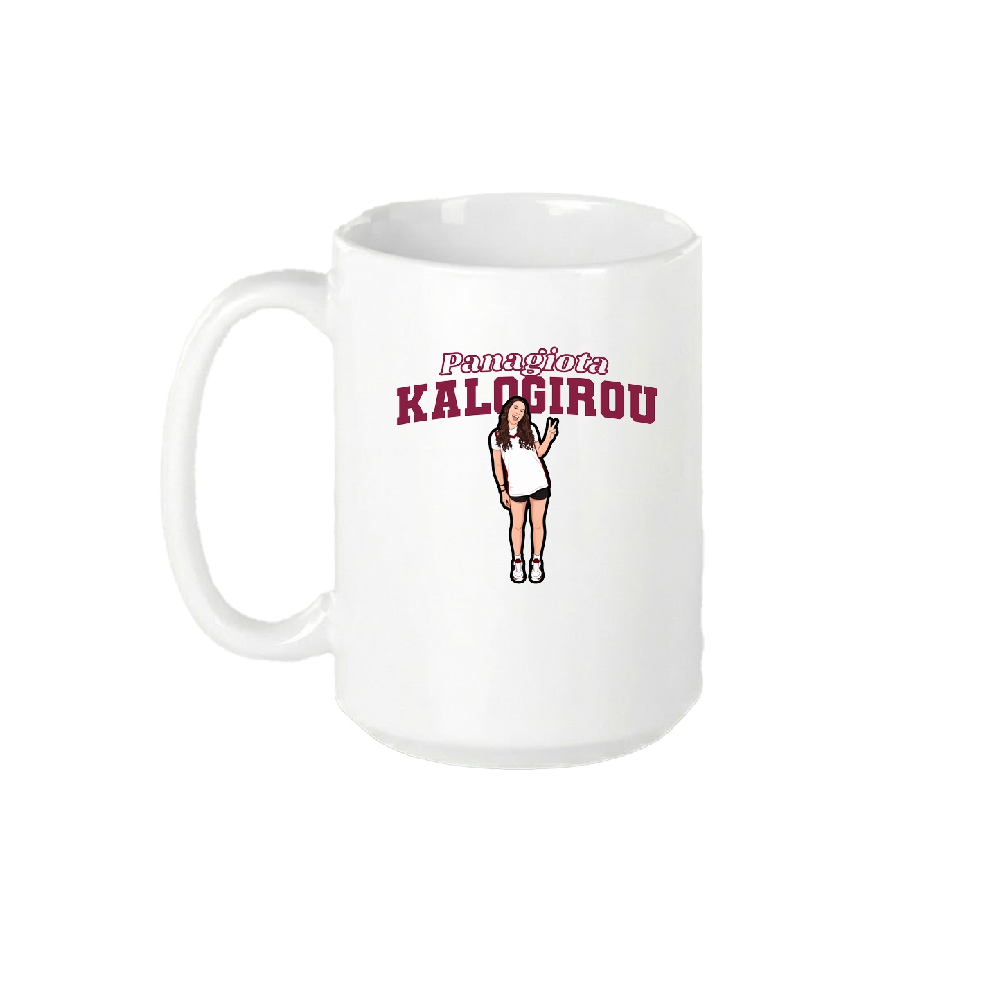 15oz Coffee Mug — Name Arch in White