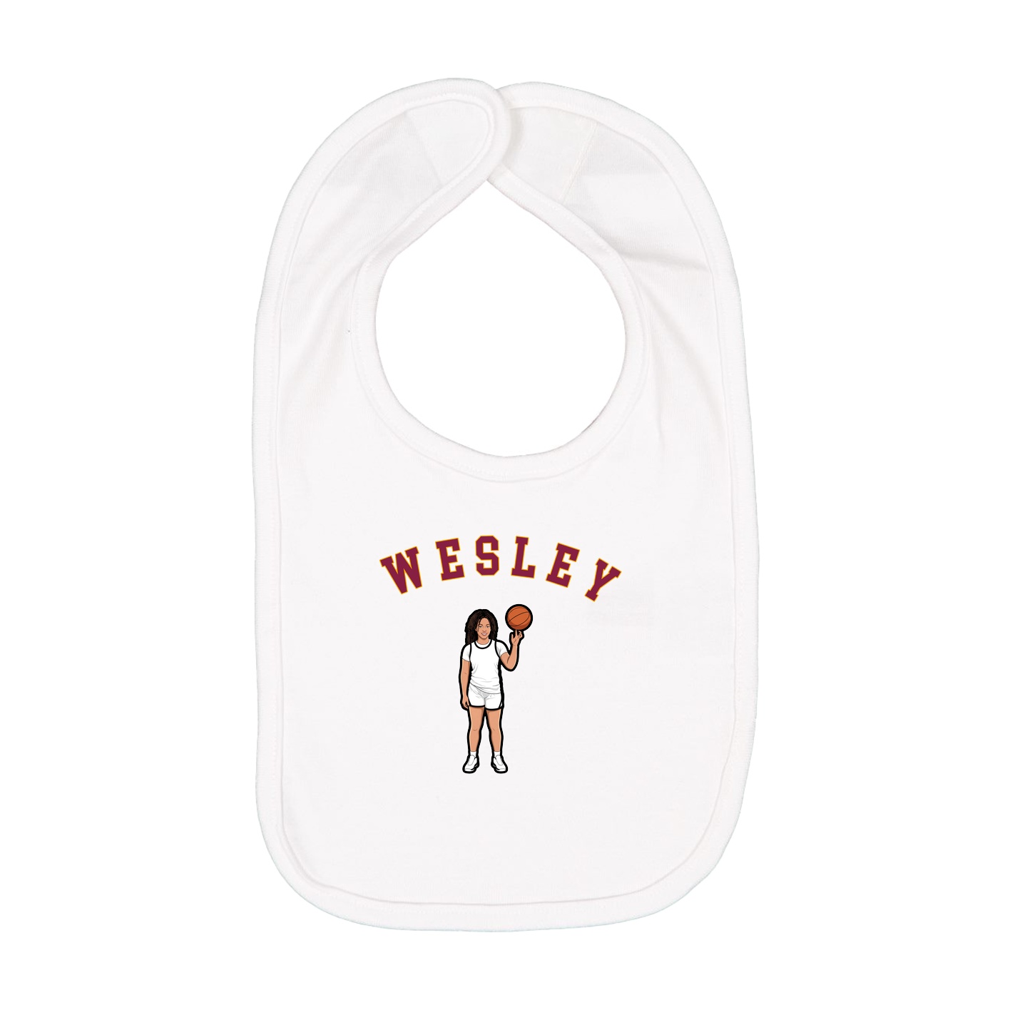 Infant Bib — Shirsey Arch in White