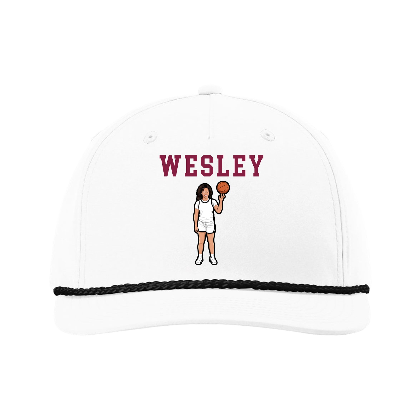 Five-Panel Classic Rope Cap — Shirsey in White