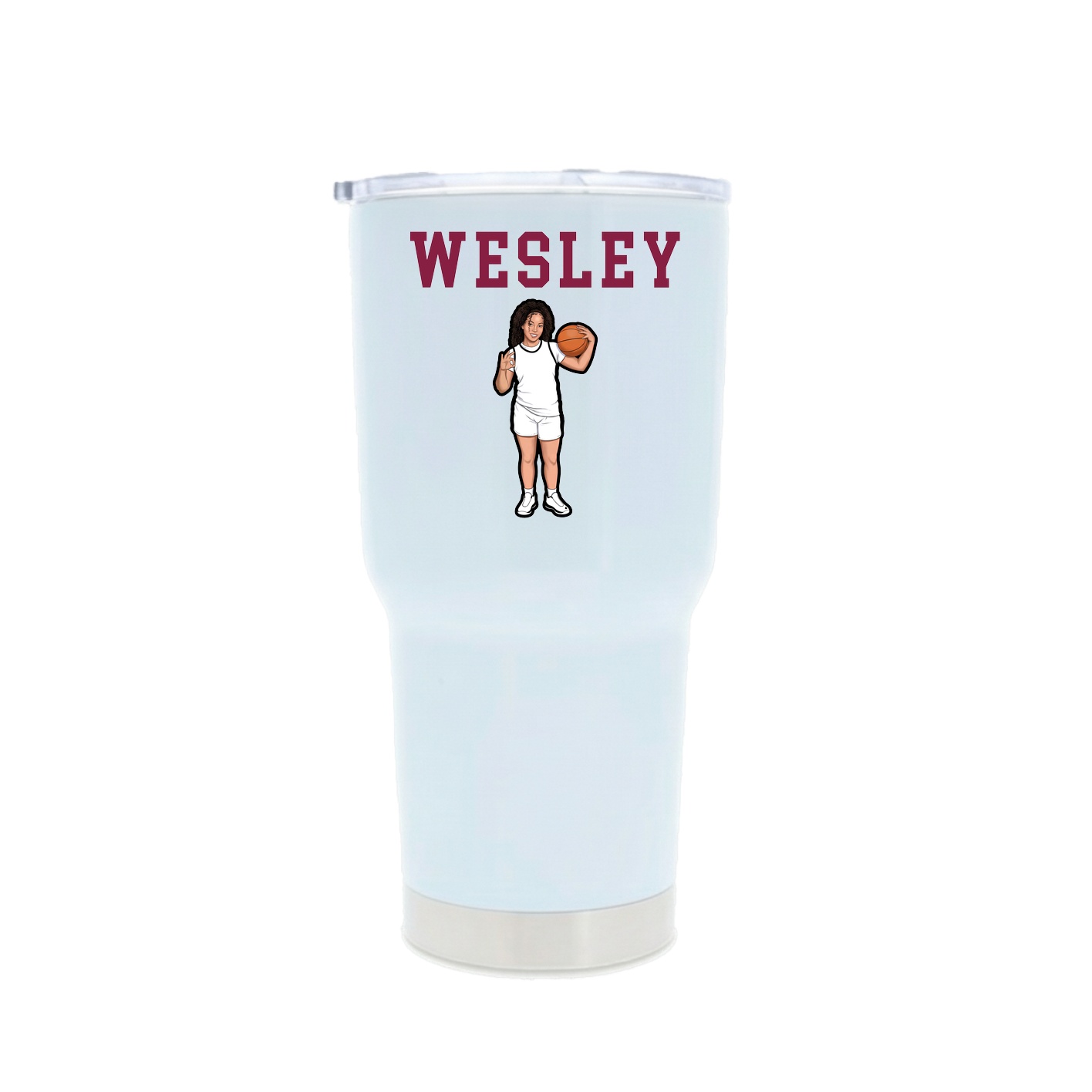 30oz Stainless Steel Tumbler — Shirsey in White