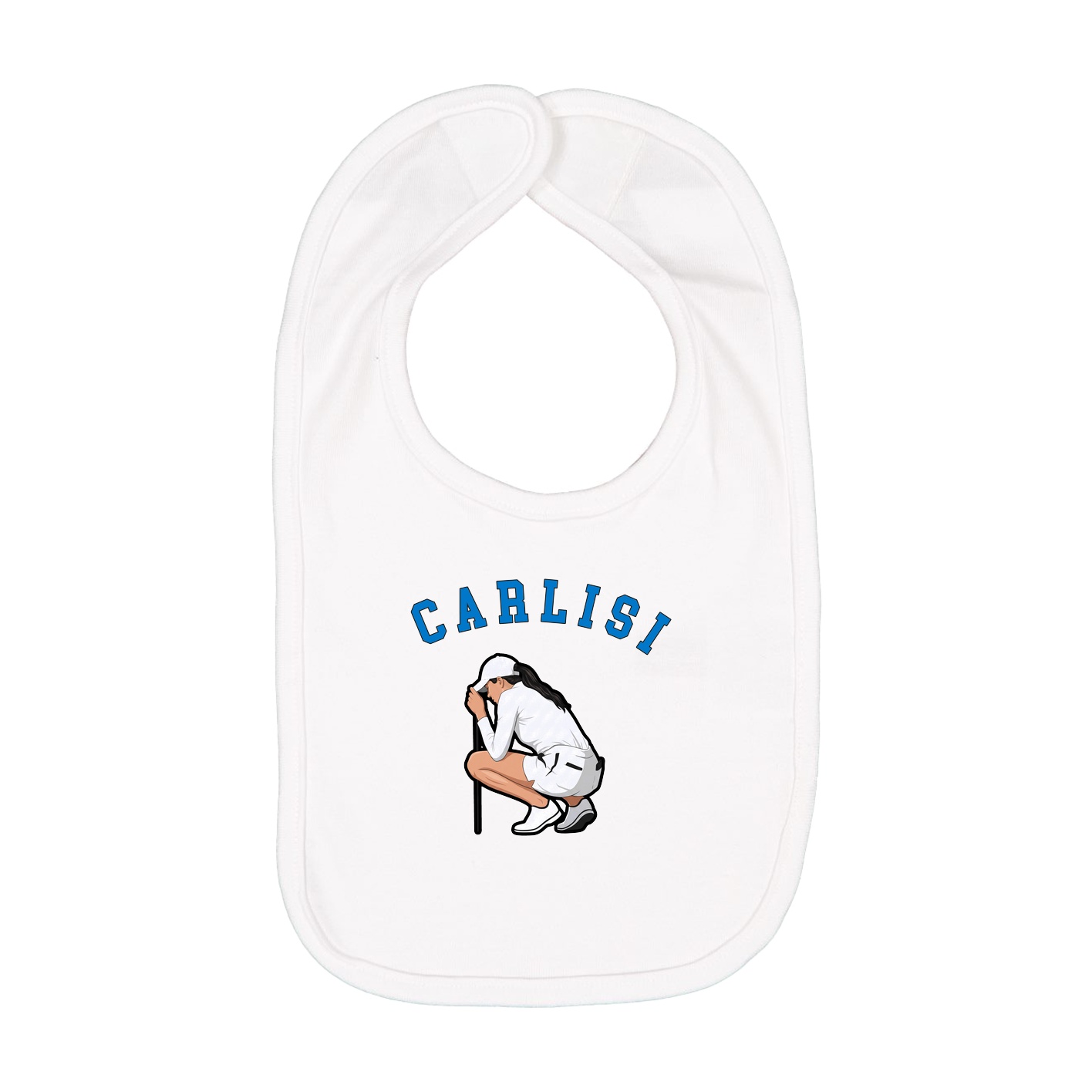 Infant Bib — Shirsey Arch in White