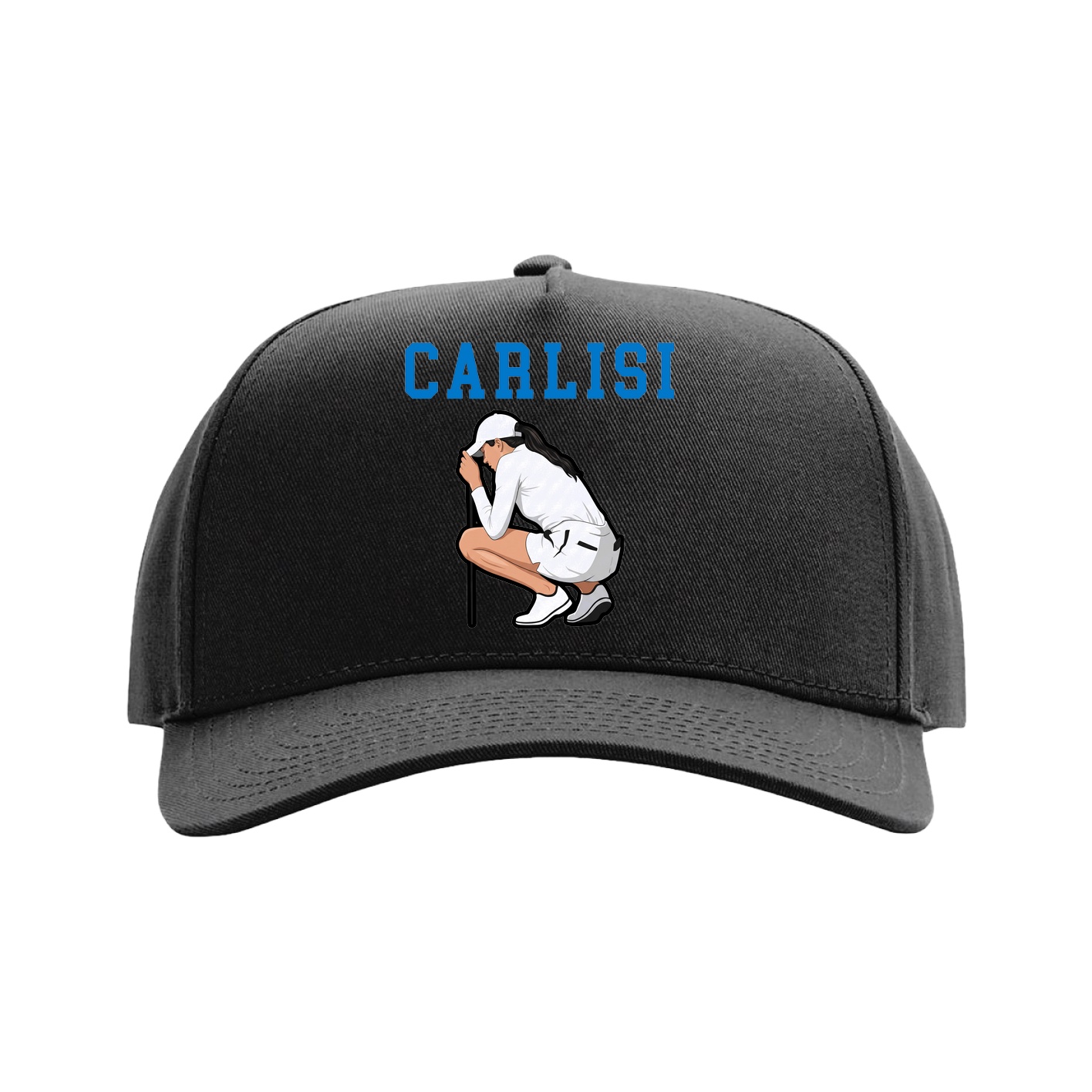 Full Fabric Five-Panel Champ Cap — Shirsey in Black