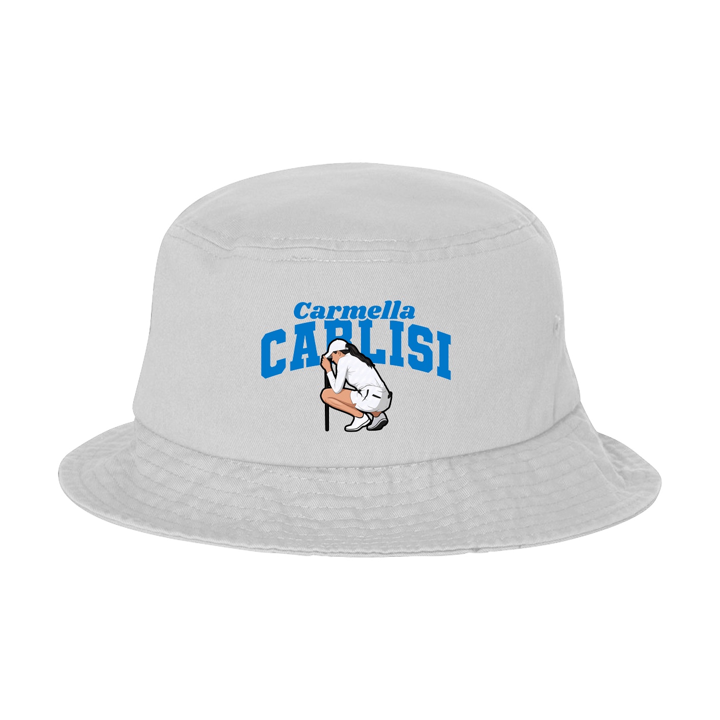 Bucket Cap — Signature Arch in White