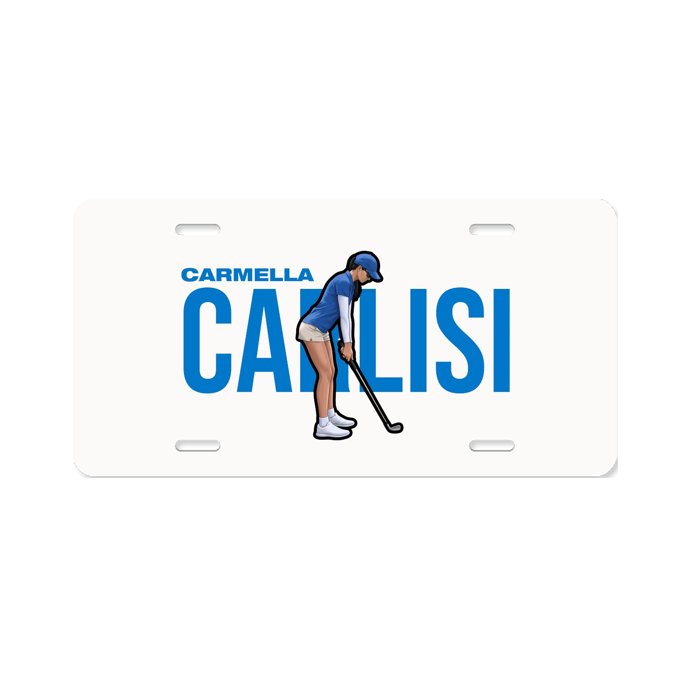 License Plate — Player Name in Classic