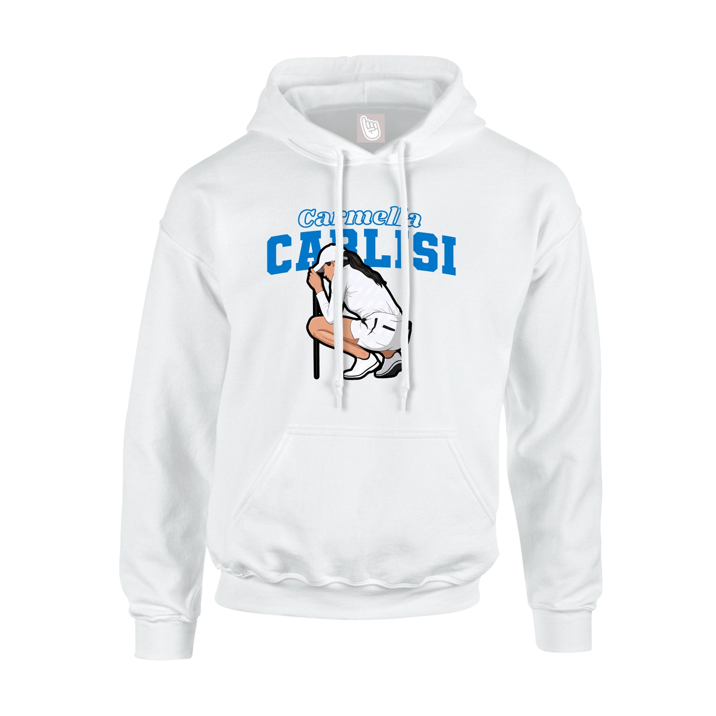Hoodie — Name Arch in White