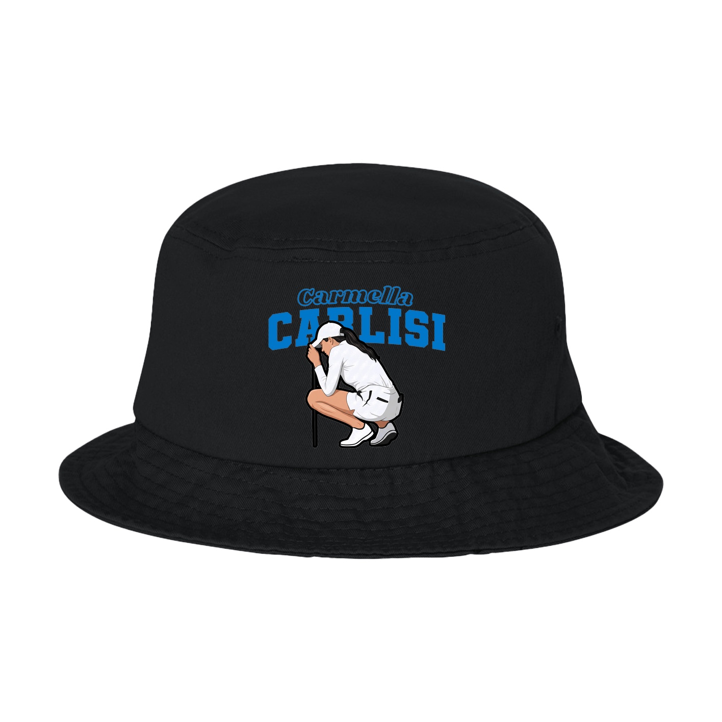 Bucket Cap — Name Arch in Black