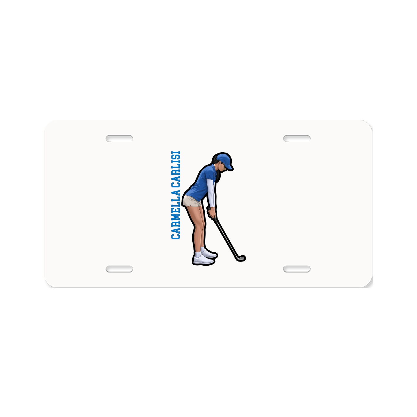 License Plate — Name Vertical in Classic