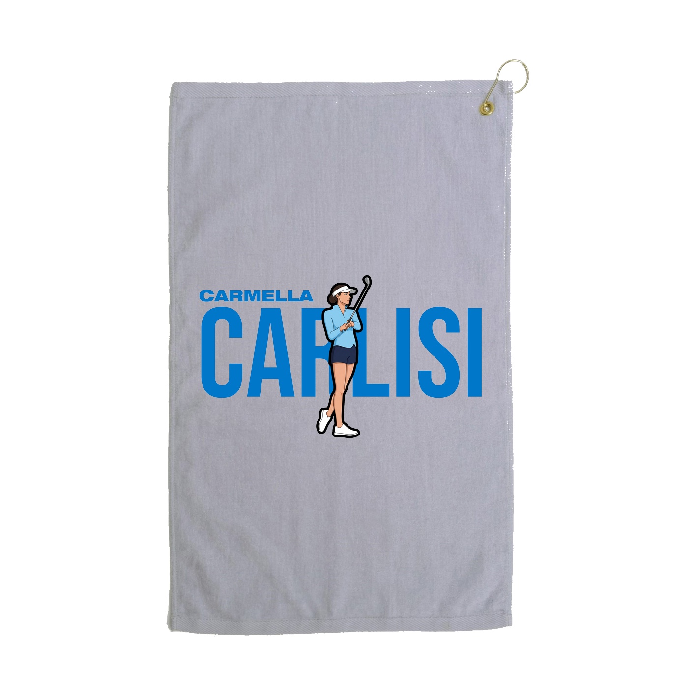 Golf Towel — Player Name in Grey