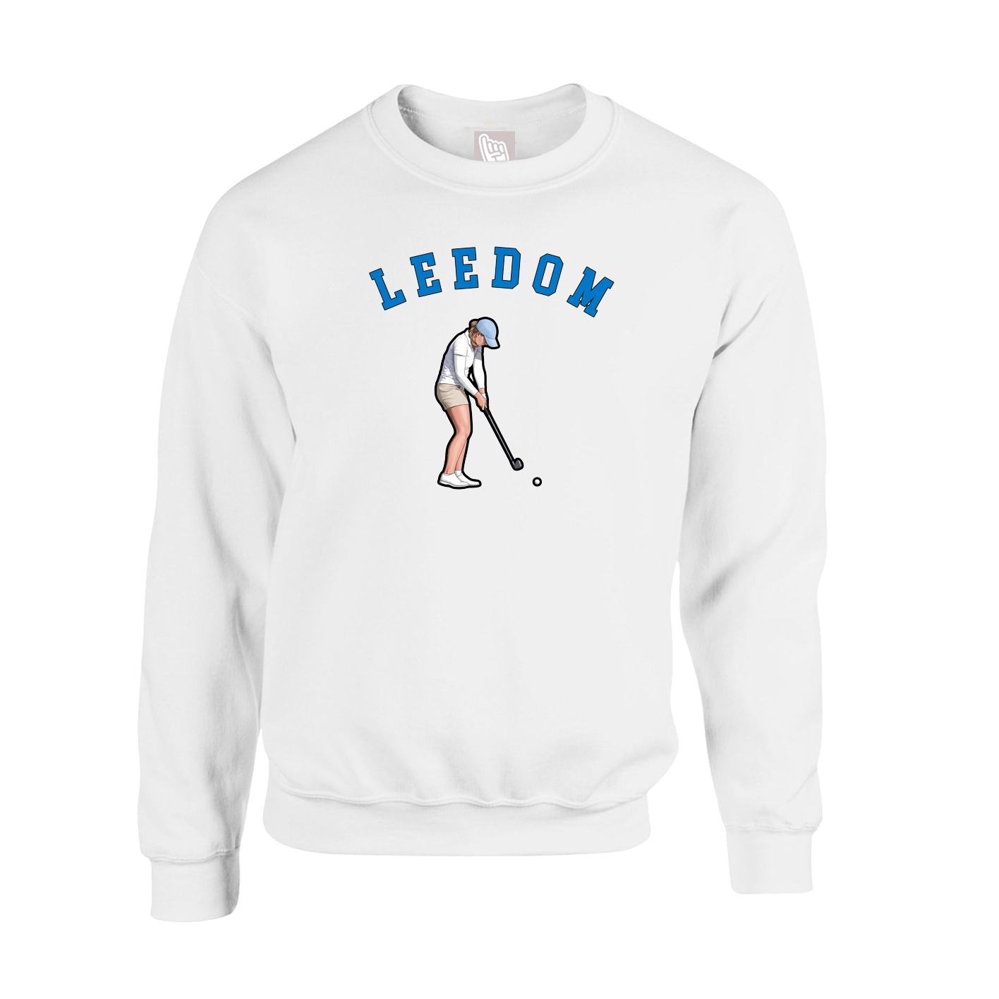 Fleece Crew — Shirsey Arch in White
