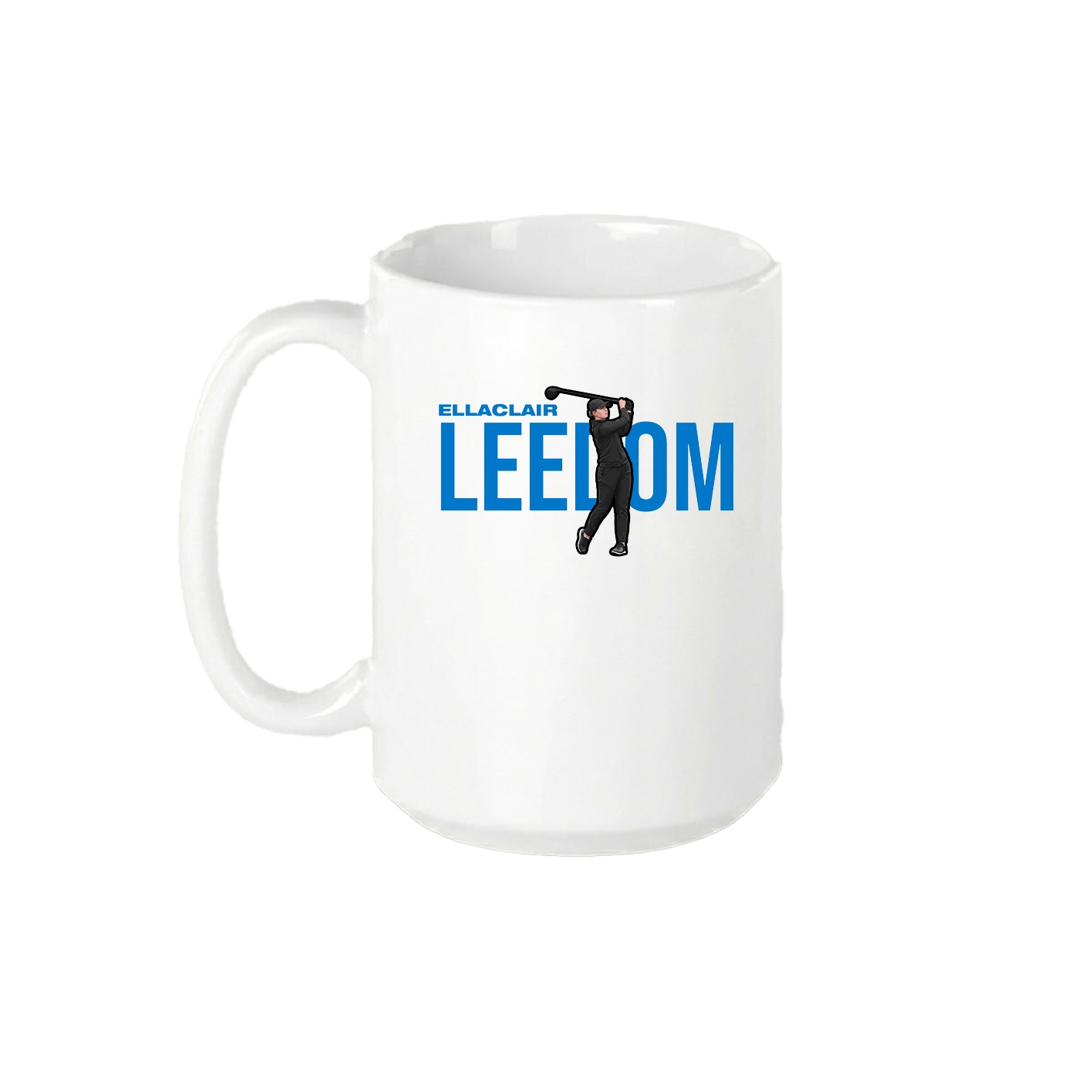 15oz Coffee Mug — Player Name in White