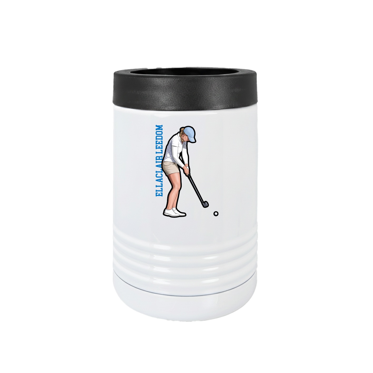Beverage Holder — Name Vertical in White
