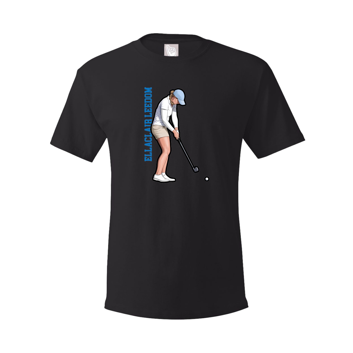 Tee — Name Vertical in Black