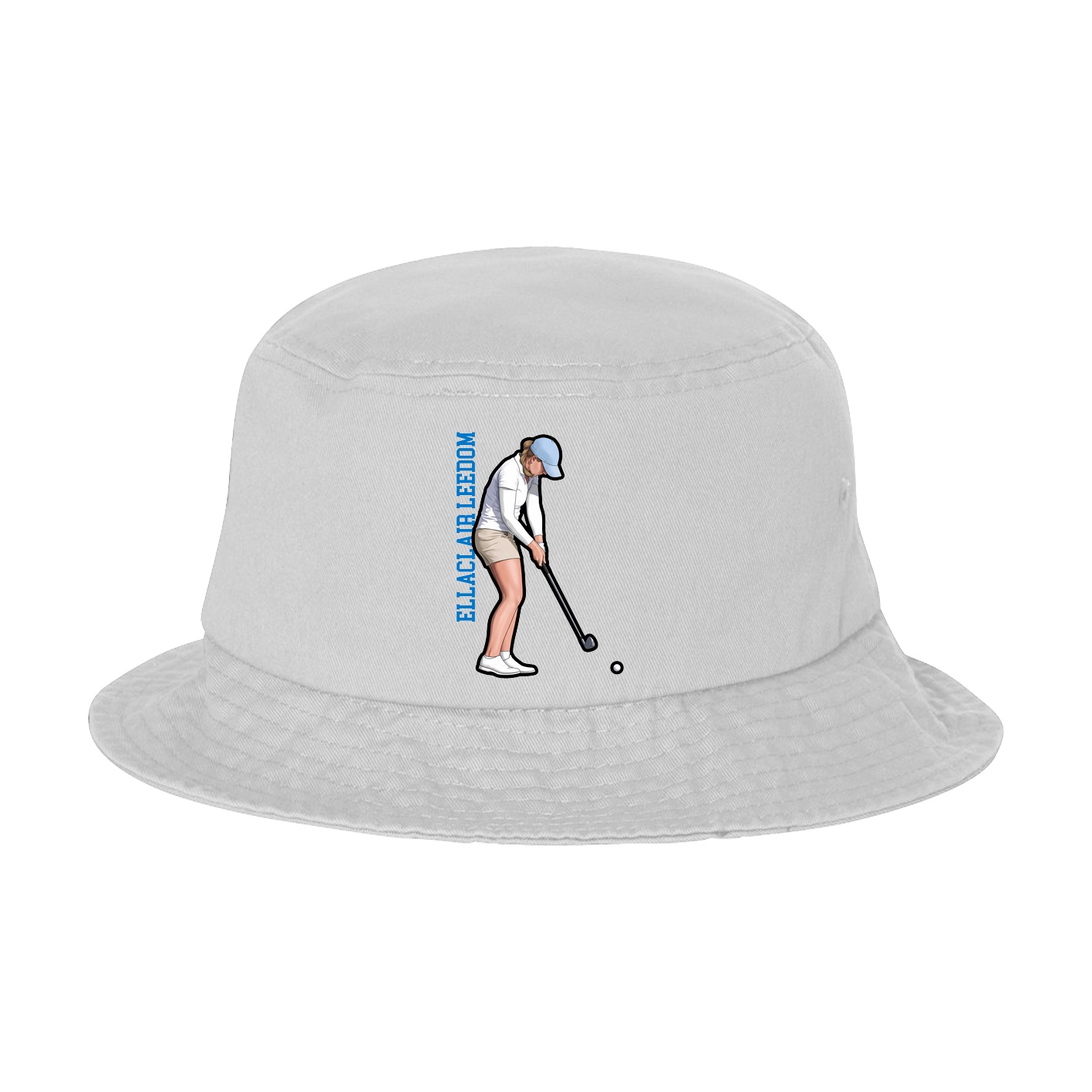 Bucket Cap — Name Vertical in White