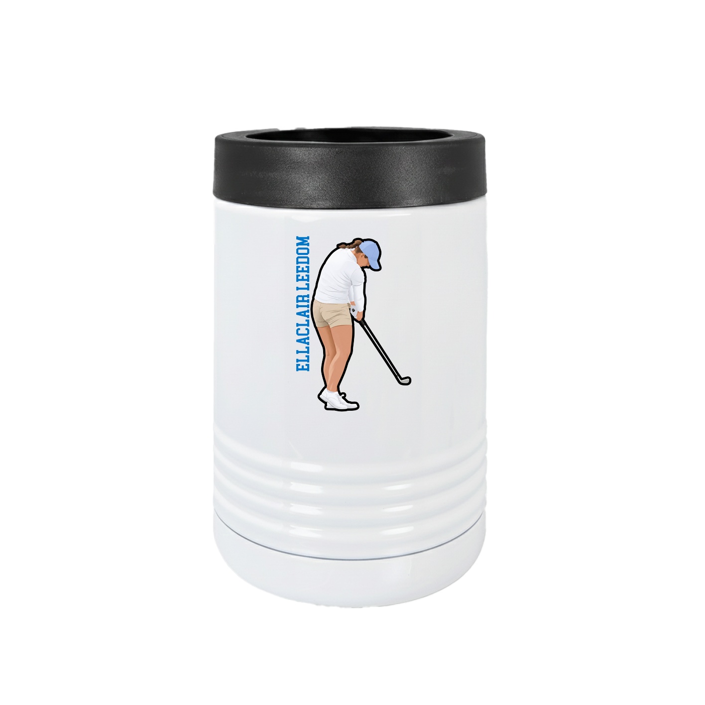 Beverage Holder — Name Vertical in White