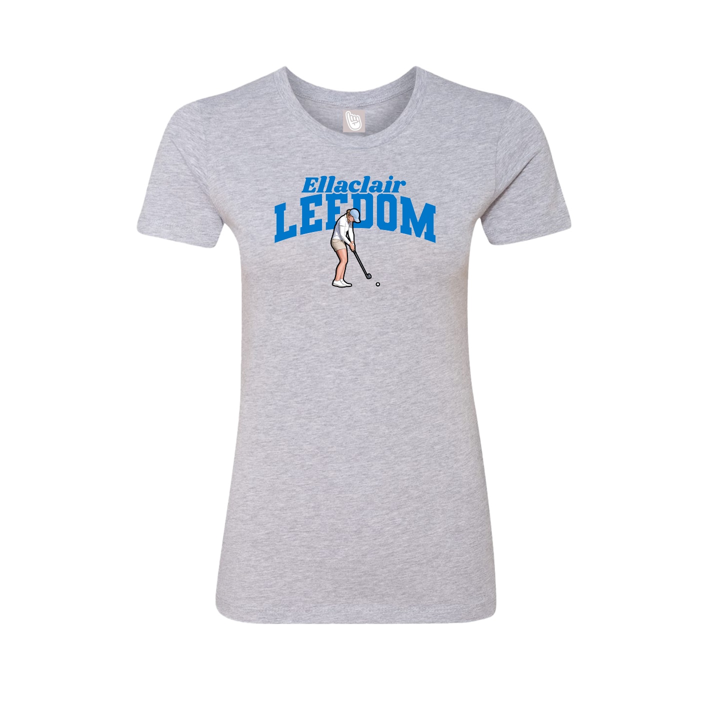 Fitted Women's Tee — Signature Arch in Grey