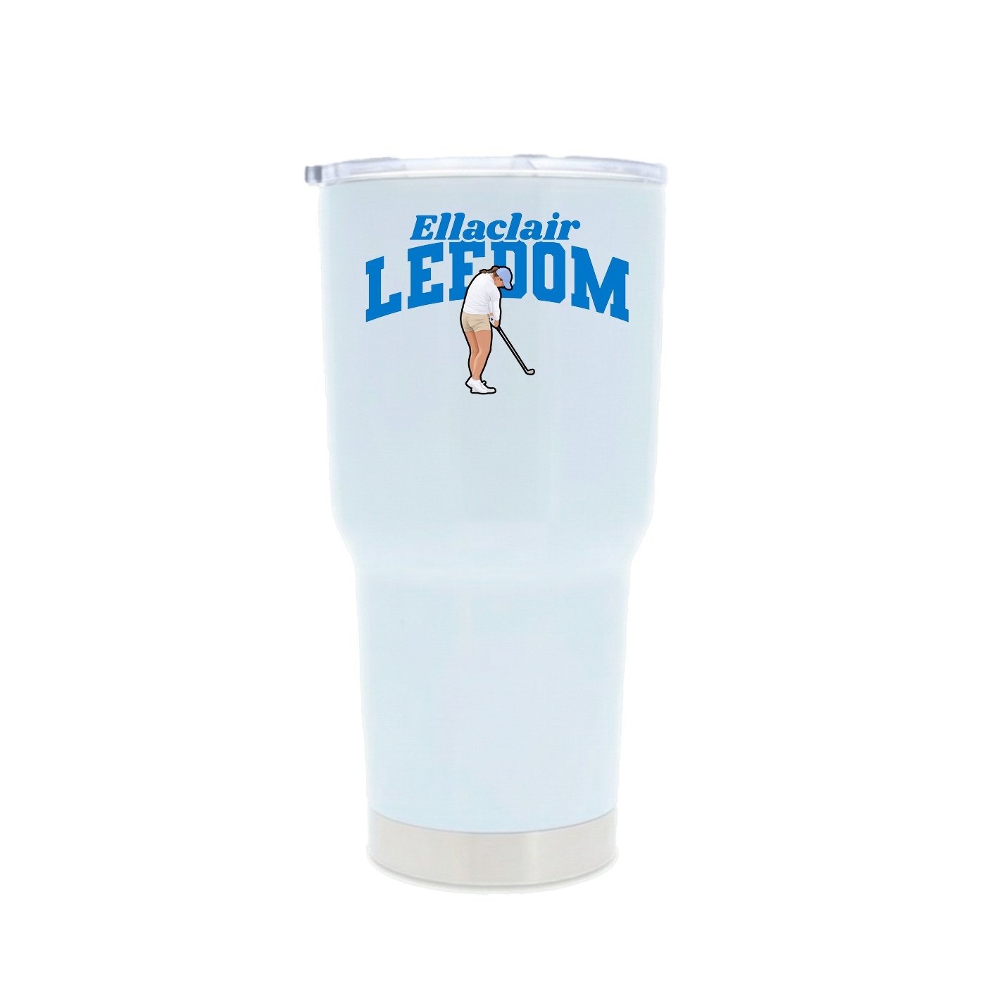 30oz Stainless Steel Tumbler — Signature Arch in White