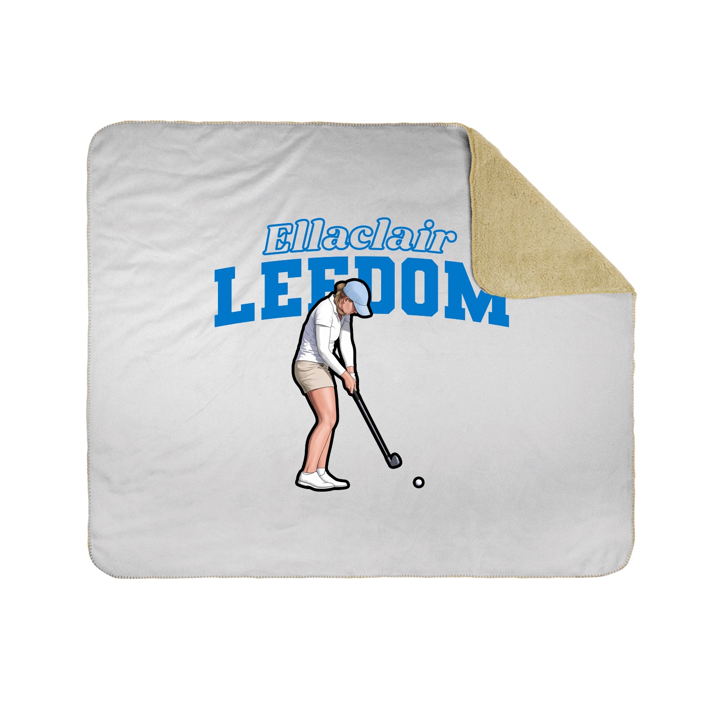 Throw Blanket — Name Arch in White