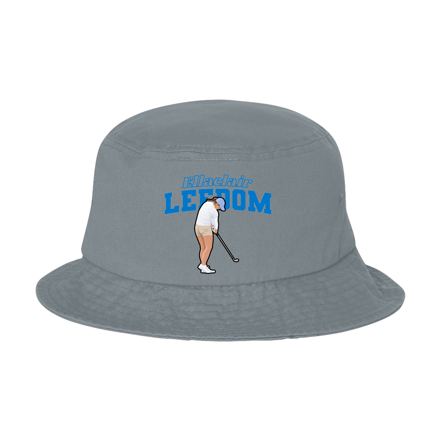 Bucket Cap — Name Arch in Grey