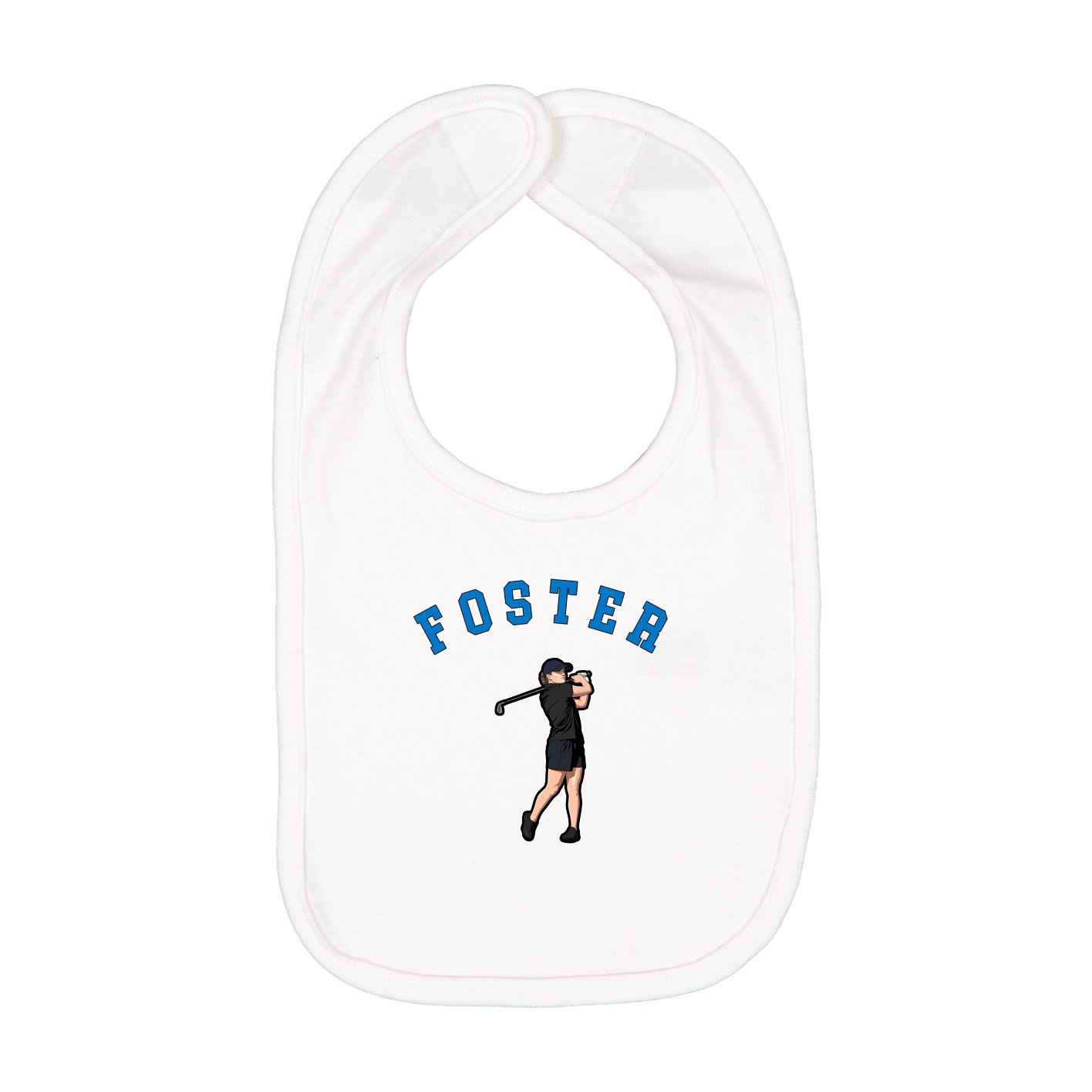 Infant Bib — Shirsey Arch in White