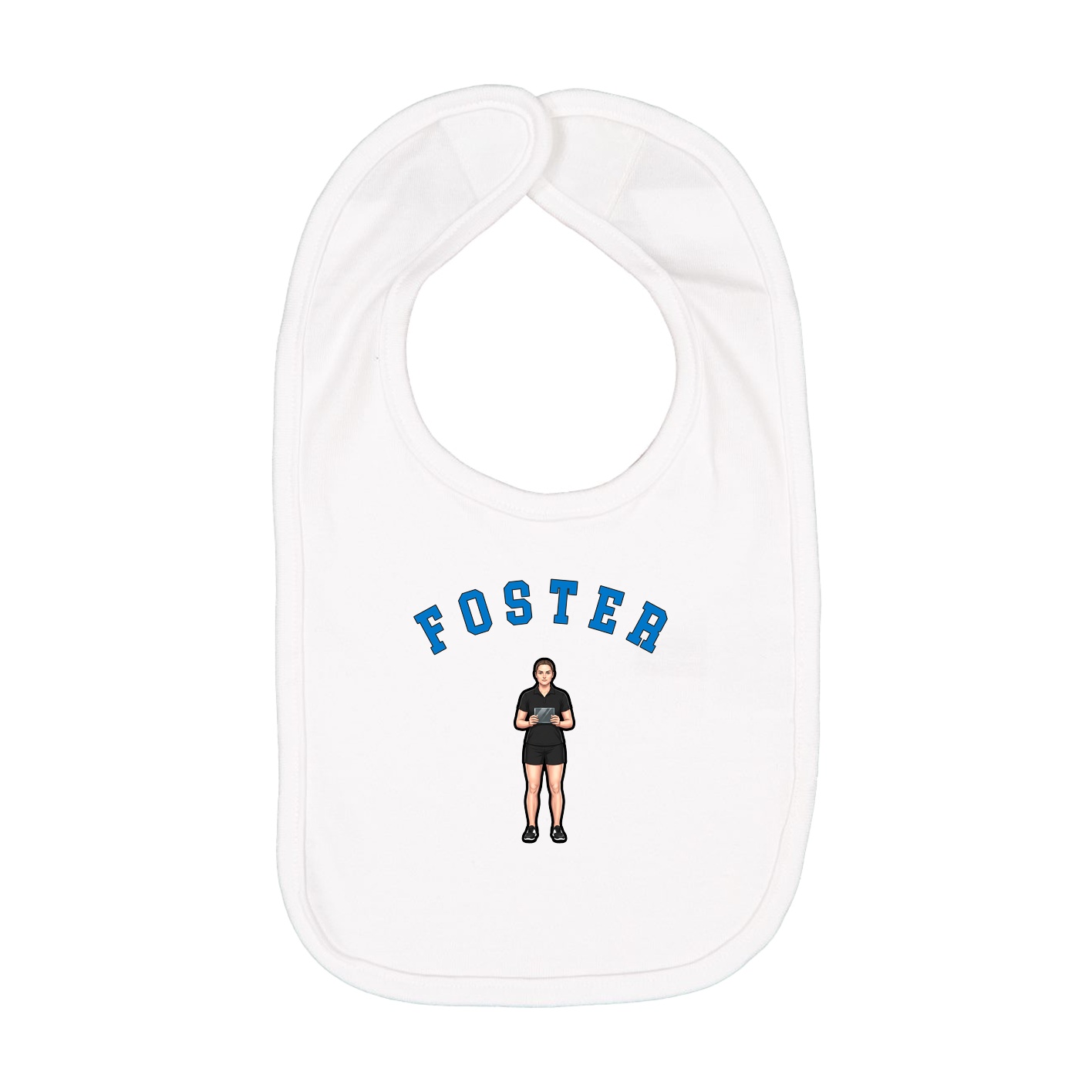 Infant Bib — Shirsey Arch in White