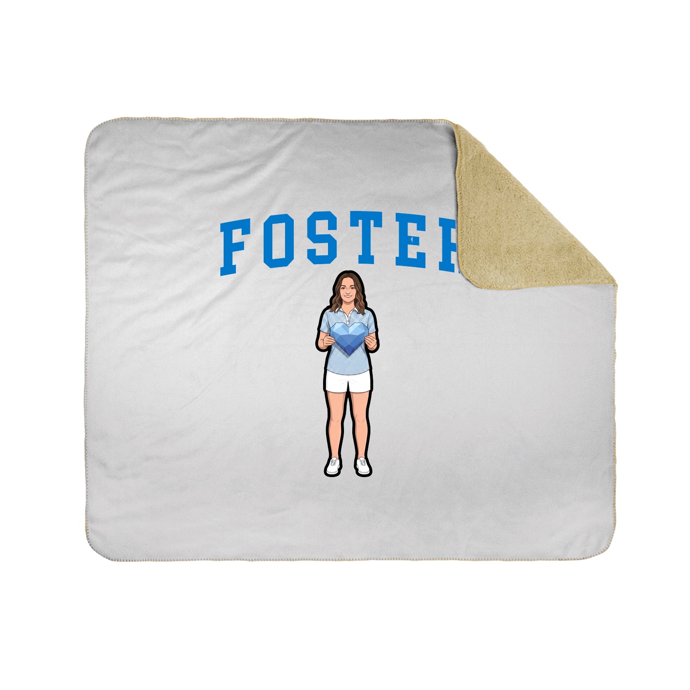 Throw Blanket — Shirsey in White