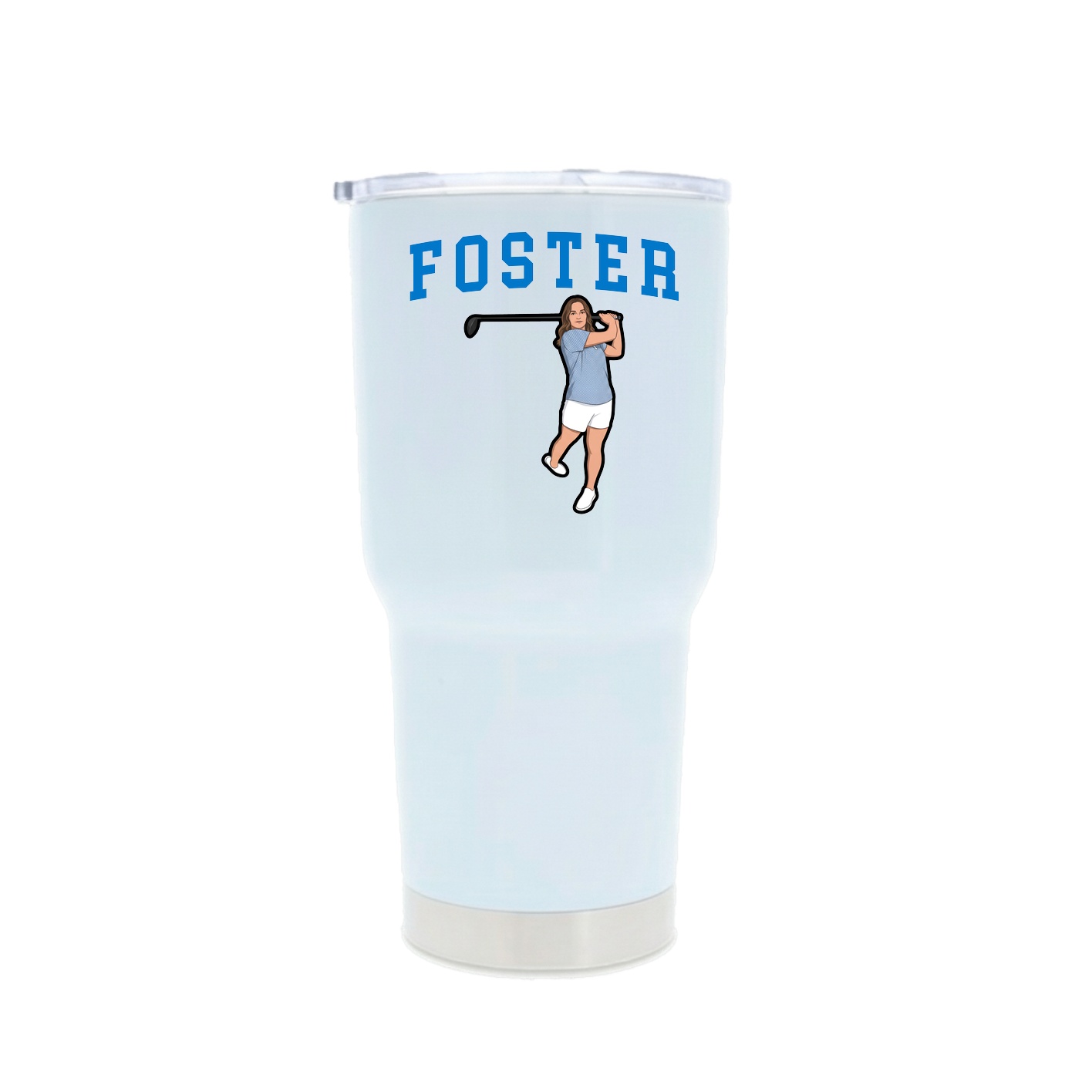 30oz Stainless Steel Tumbler — Shirsey in White