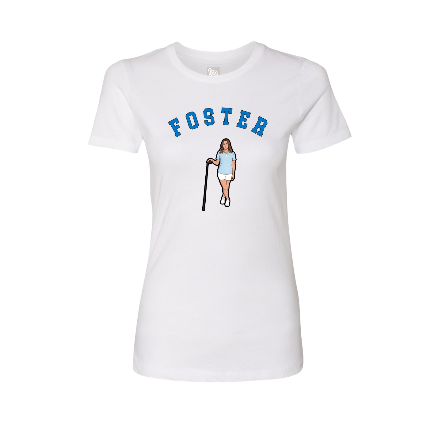 Fitted Women's Tee — Shirsey Arch in White