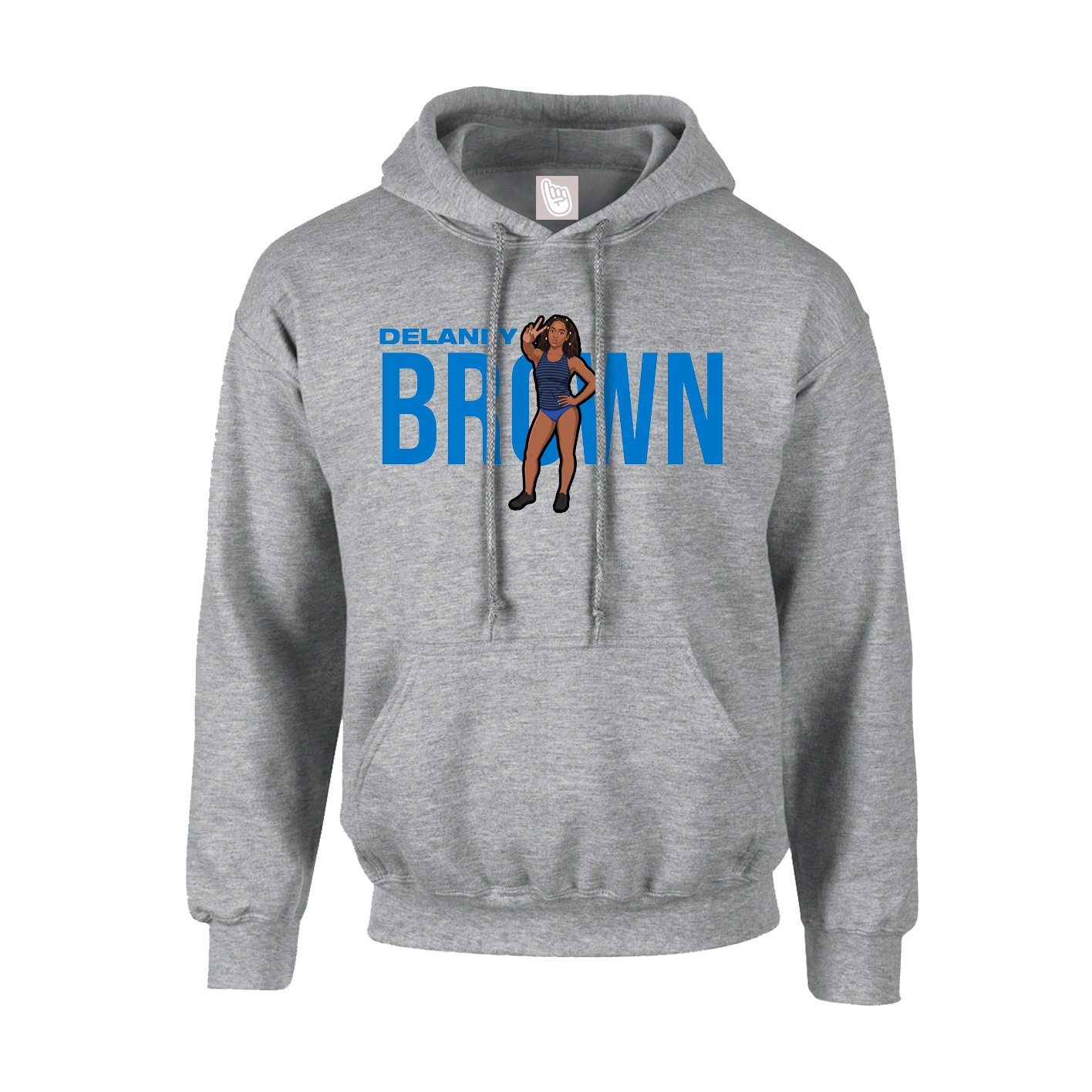 Youth Hoodie — Player Name in Grey