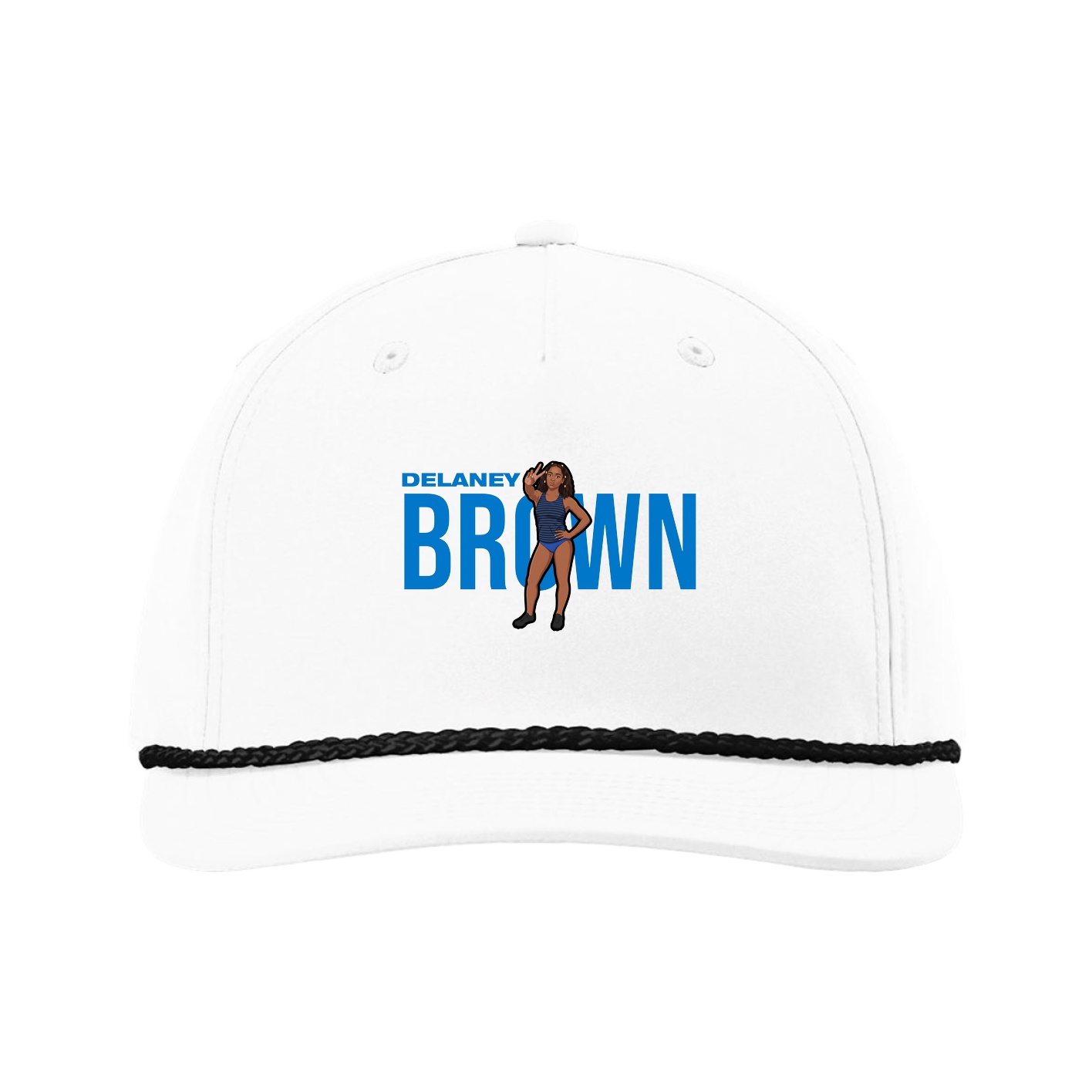 Five-Panel Classic Rope Cap — Player Name in White