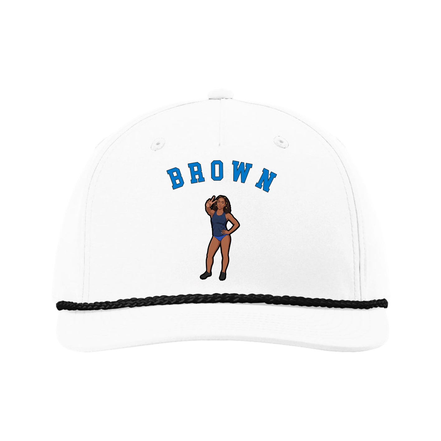 Five-Panel Classic Rope Cap — Shirsey Arch in White