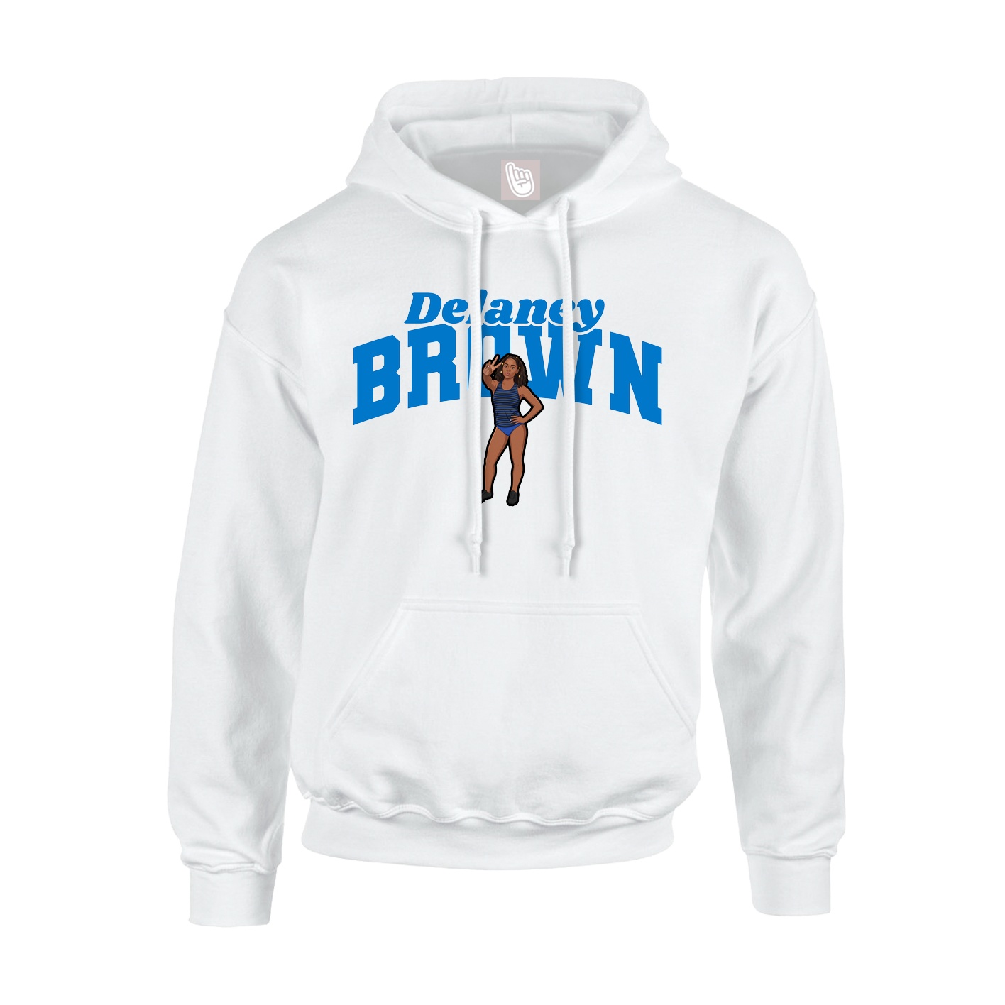 Youth Hoodie — Signature Arch in White