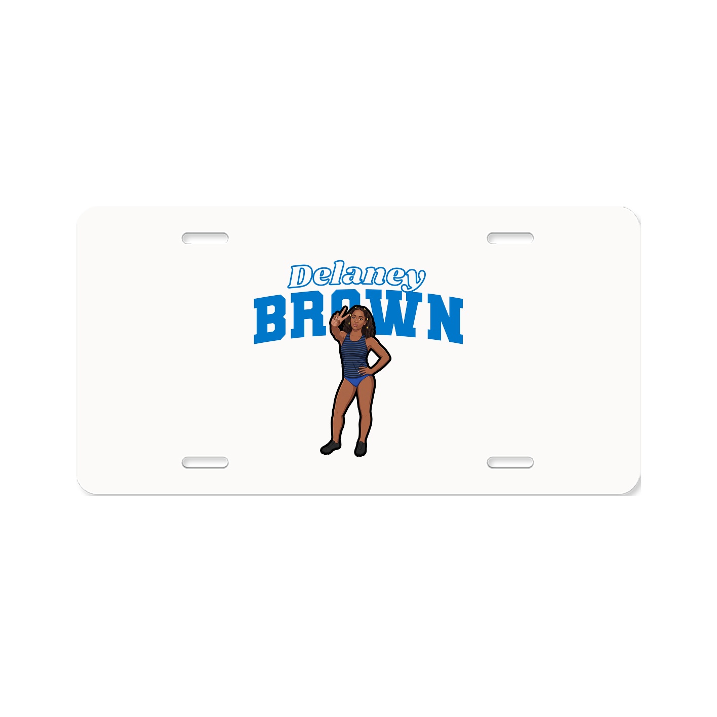 License Plate — Name Arch in Classic
