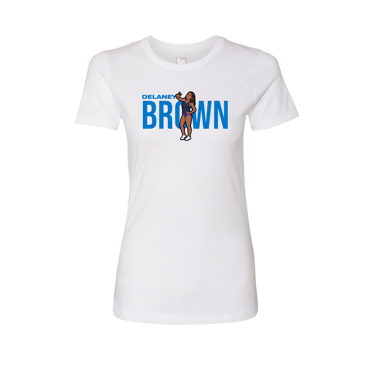 Fitted Women's Tee — Player Name in White
