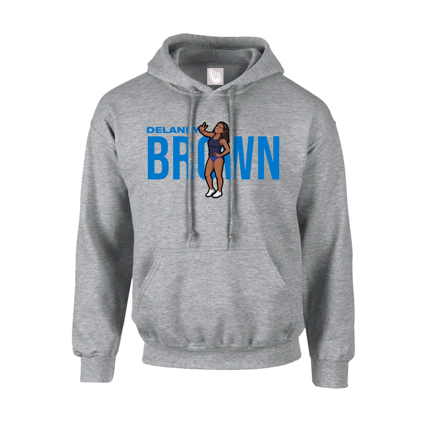 Hoodie — Player Name in Grey