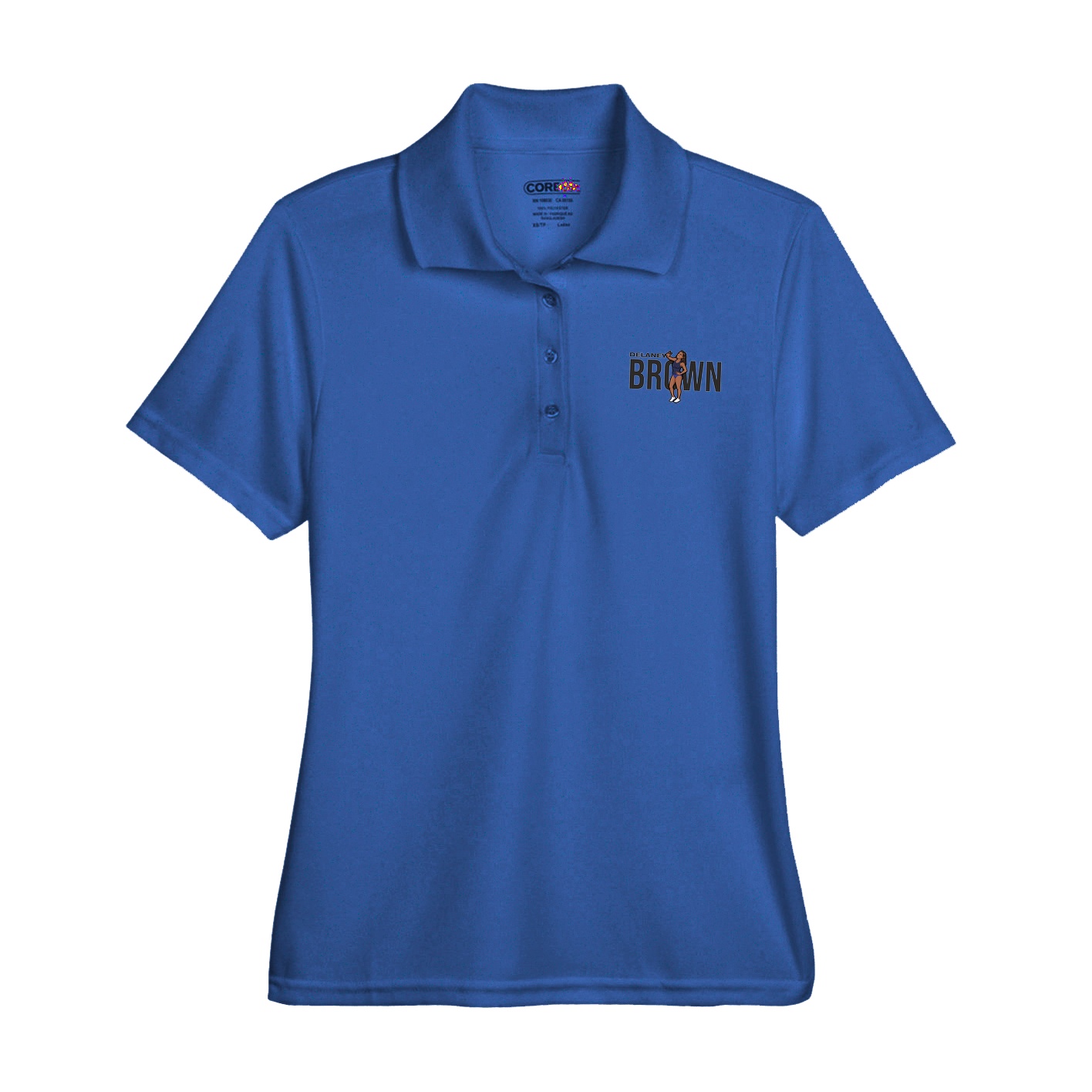 Womens Performance Polo — Player Name in Royal