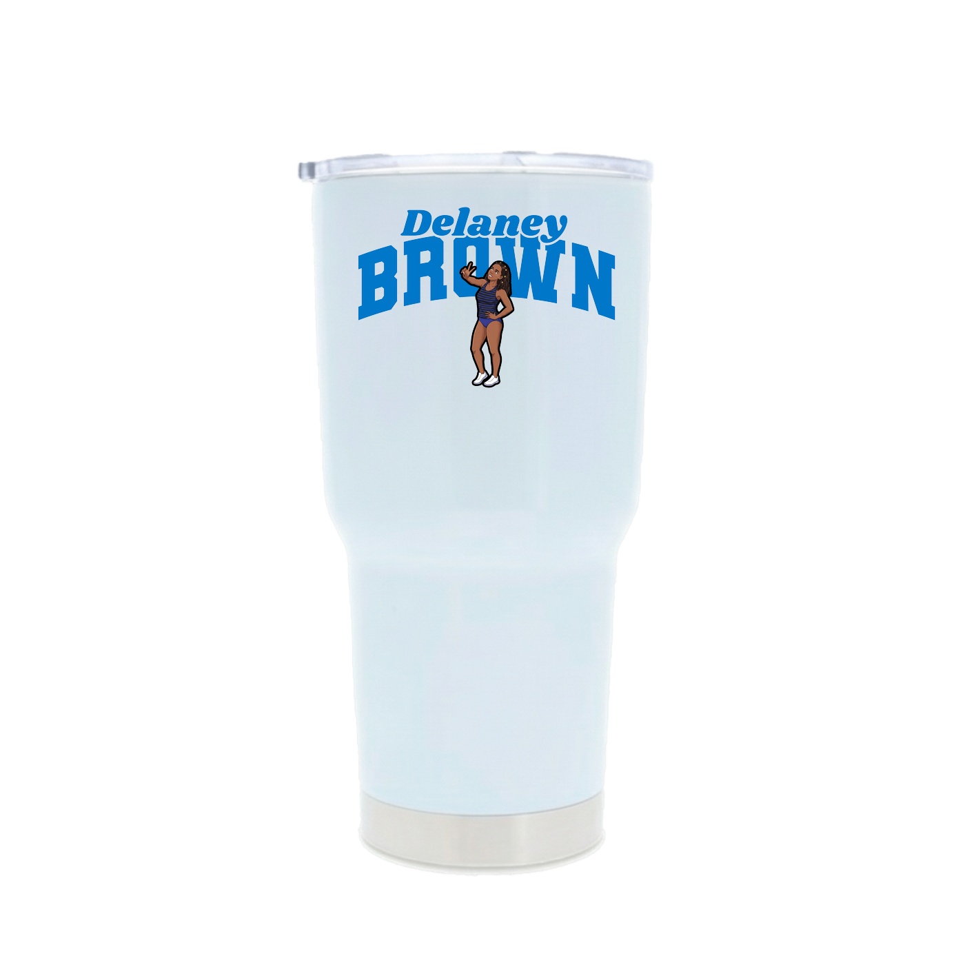 30oz Stainless Steel Tumbler — Signature Arch in White