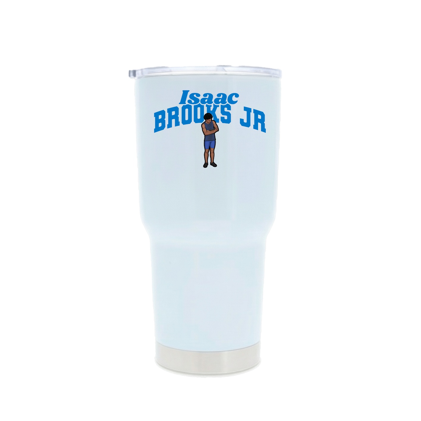 30oz Stainless Steel Tumbler — Signature Arch in White