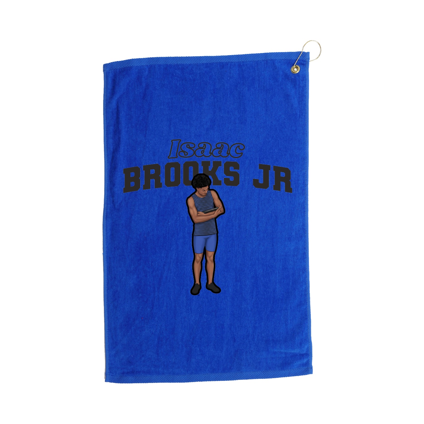 Golf Towel — Name Arch in Royal