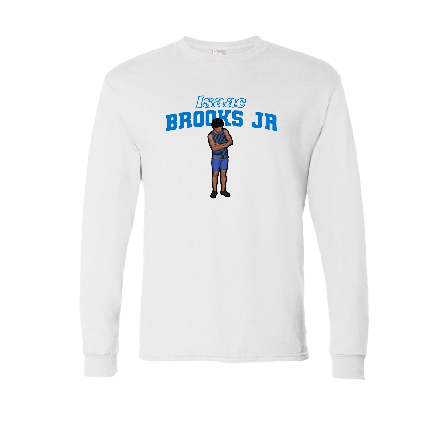 Long Sleeve Tee — Name Arch in White
