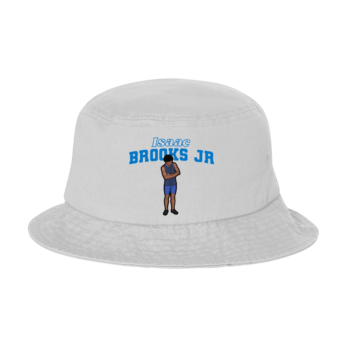 Bucket Cap — Name Arch in White