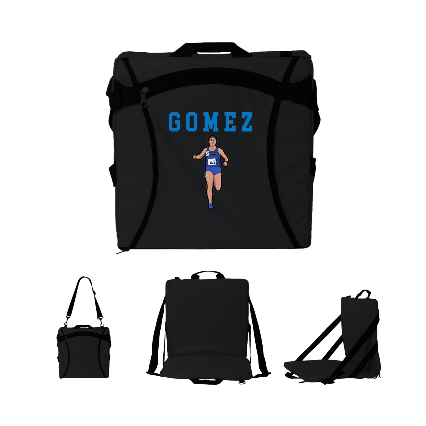 Folding Stadium Seat — Shirsey in Black