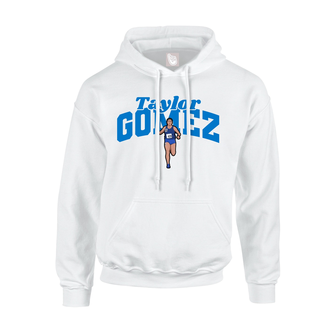 Youth Hoodie — Signature Arch in White