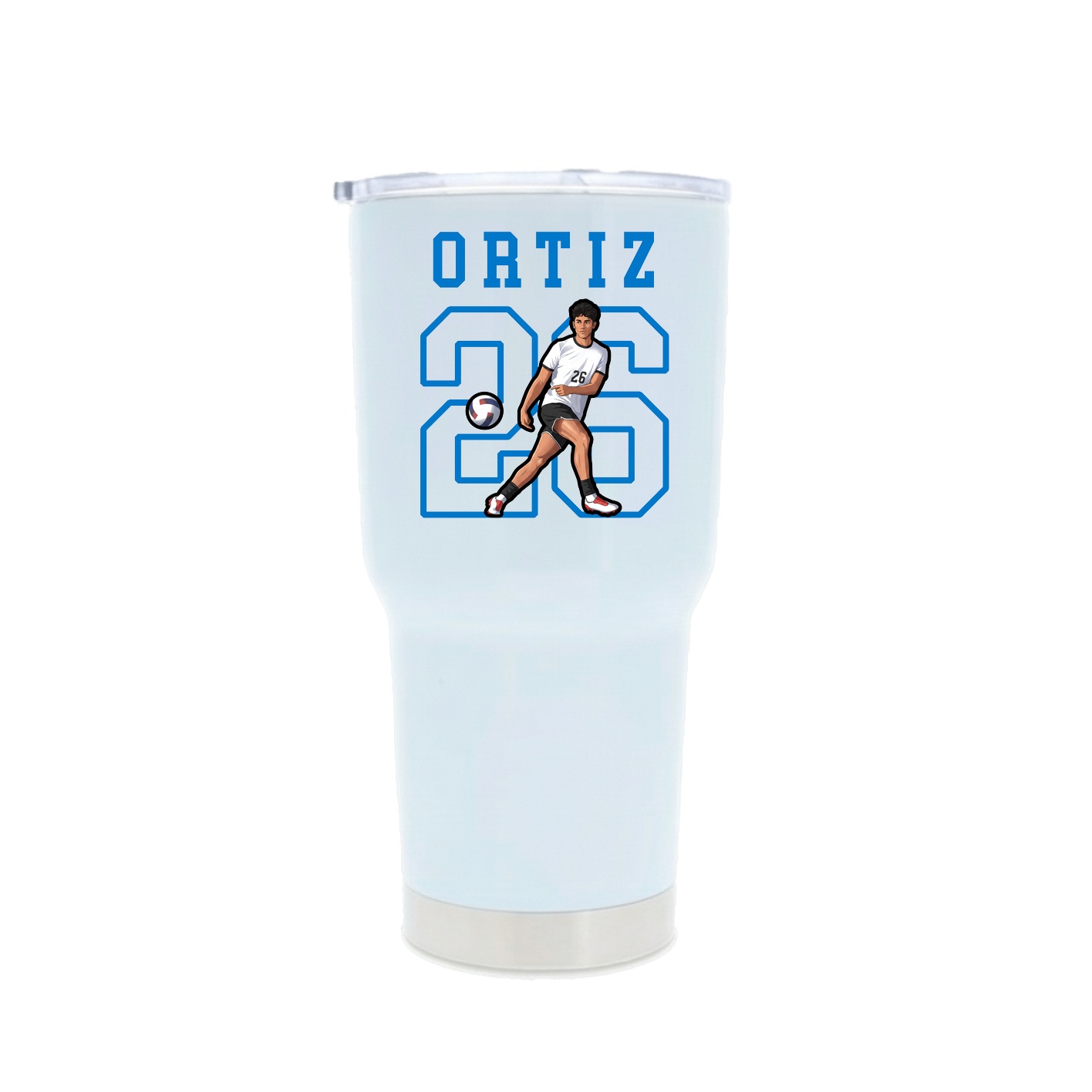 30oz Stainless Steel Tumbler — Shirsey in White