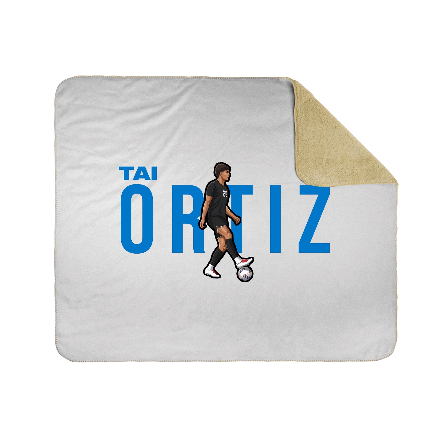Throw Blanket — Player Name in White