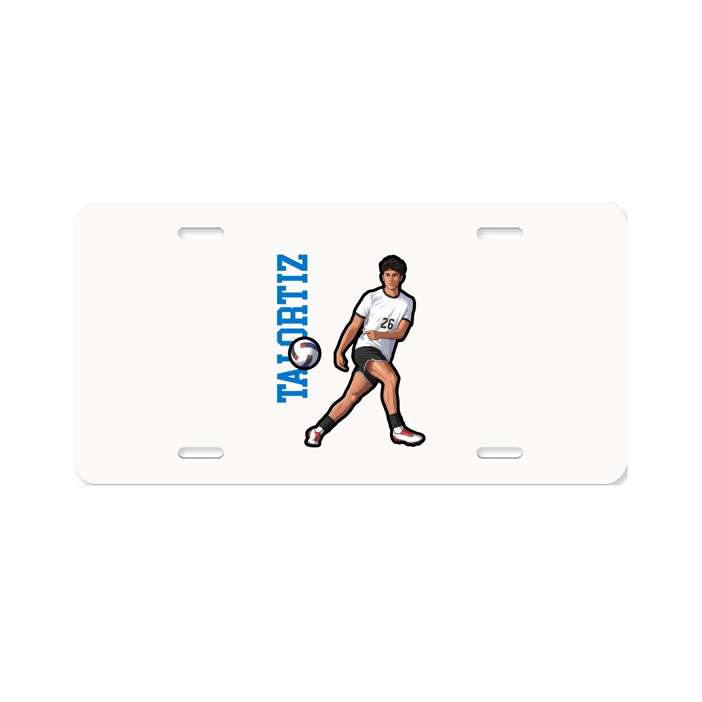 License Plate — Name Vertical in Classic